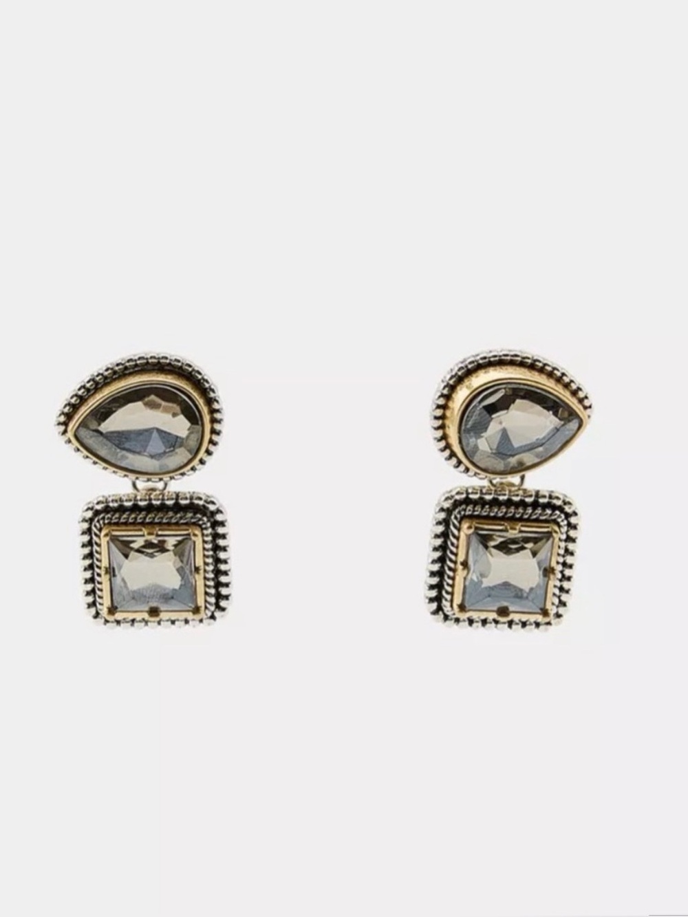 Zara Double Jewel Drop Earrings